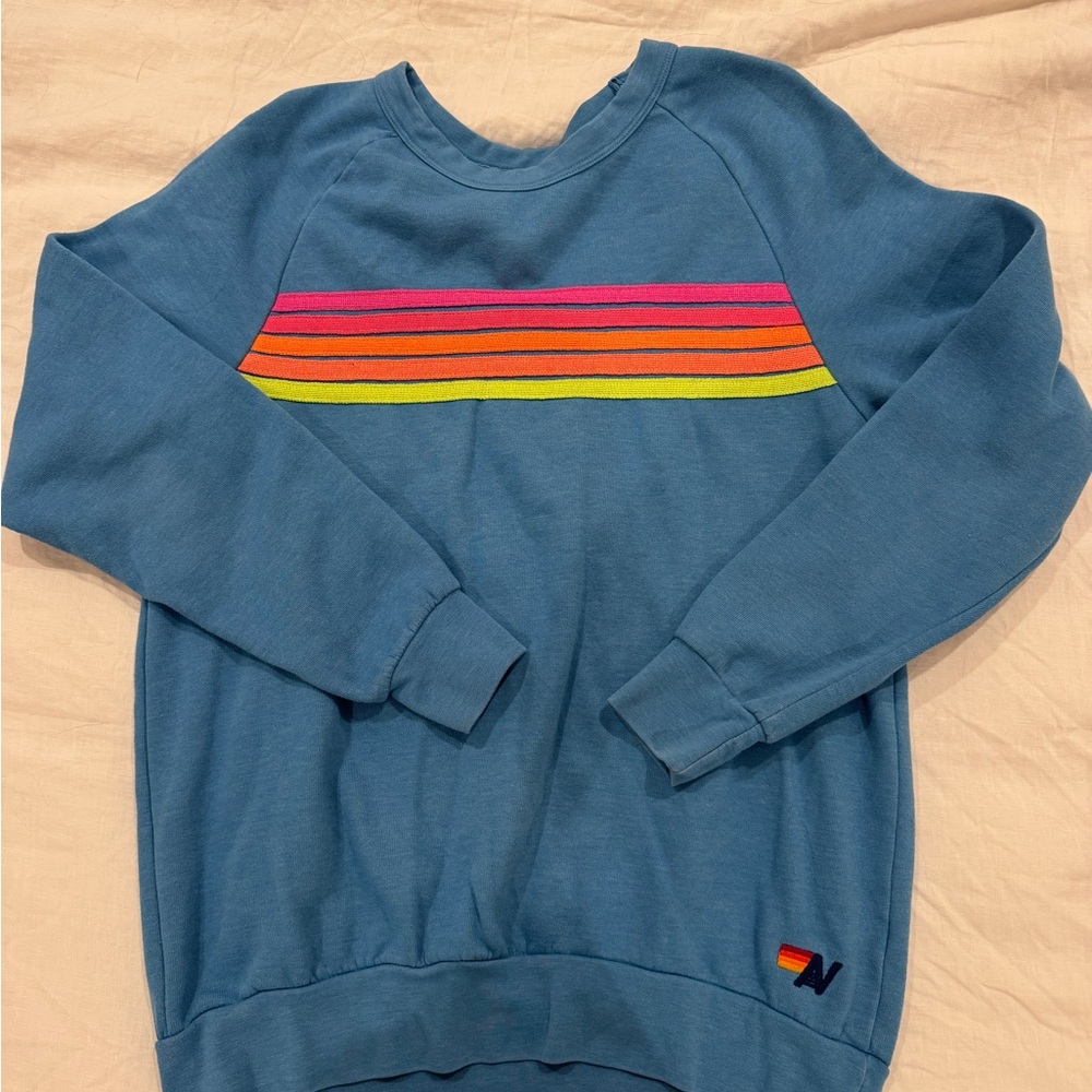 Aviator Nation Sweatshirt with Colorful Stripes